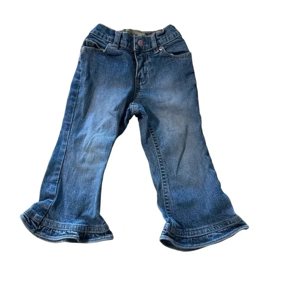 Children's Place girls size 18 months flare jeans with ruffle